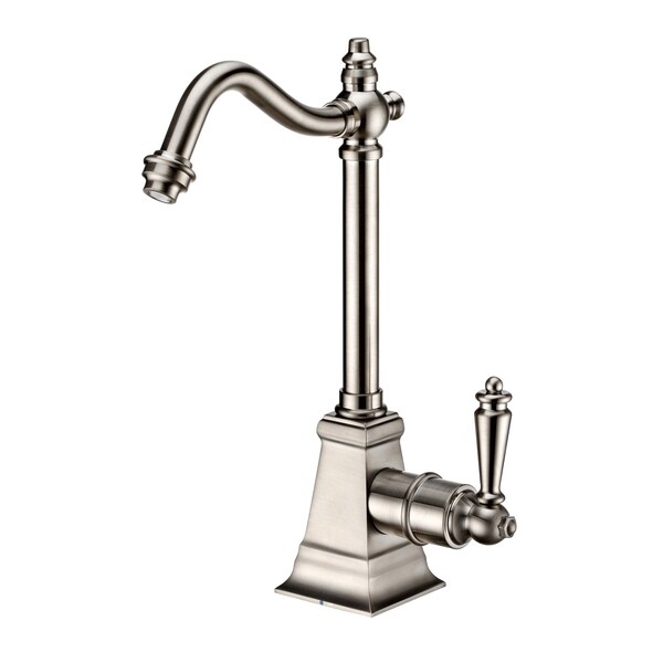 Whitehaus Point Of Use Cold Water Drinking Faucet W/ Traditional Swvl Spout, Nckl WHFH-C2011-BN - main